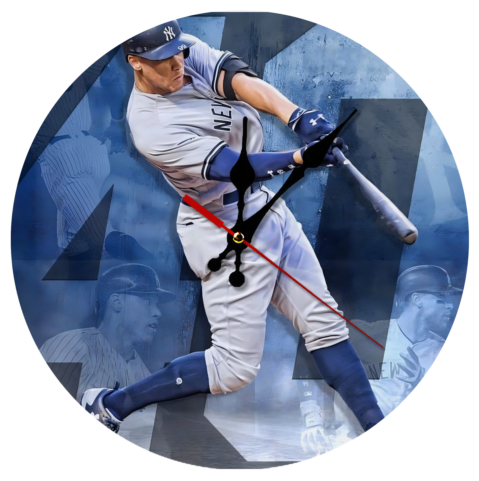 Aaron Judge 40 Home Runs 1 Silent Round Wall Clock – Modern & Stylish DIY Design, Durable Wood Construction, Easy To Install – Perfect For Office, Bedroom, Living Room, And More